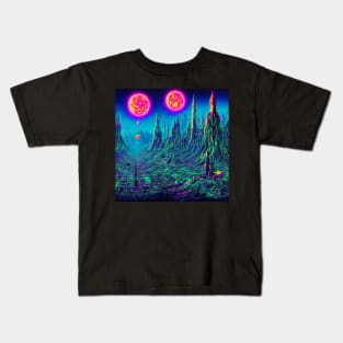 Sky Mysterious Astral City Kids T-Shirt